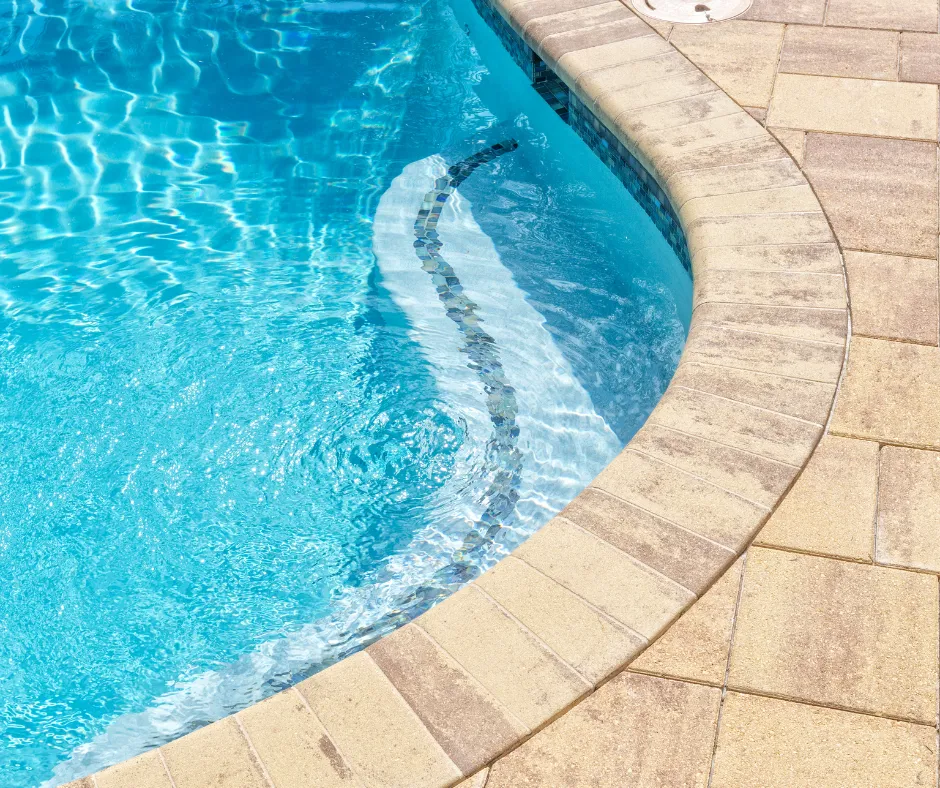 patio pavers by the pool