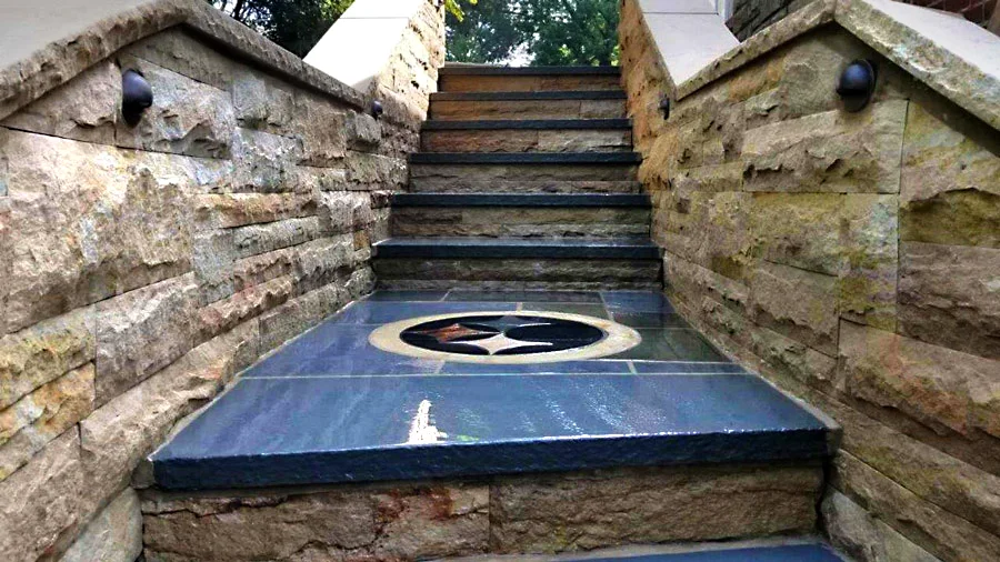 Natural stone hardscape and masonry